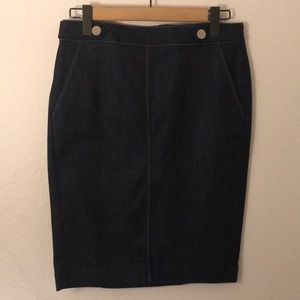 Ann Taylor denim pencil skirt